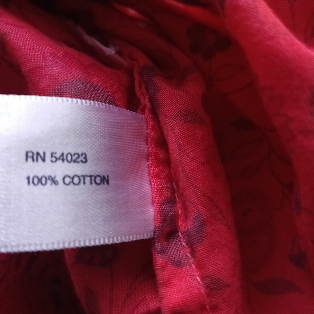 GAP Tunic Women XL Scarlet Pintuck Blouse Academia Office Dinner Bohemian Rose - Picture 4 of 6